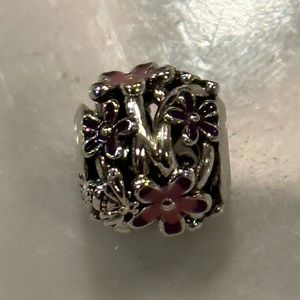Pandora Moments Openwork Purple Daisy Flower Charm